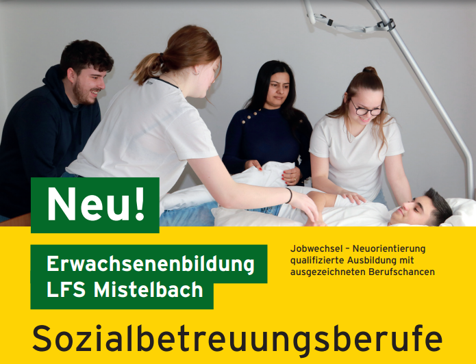 Ausbildung für Erwachsene im Pflegebereich